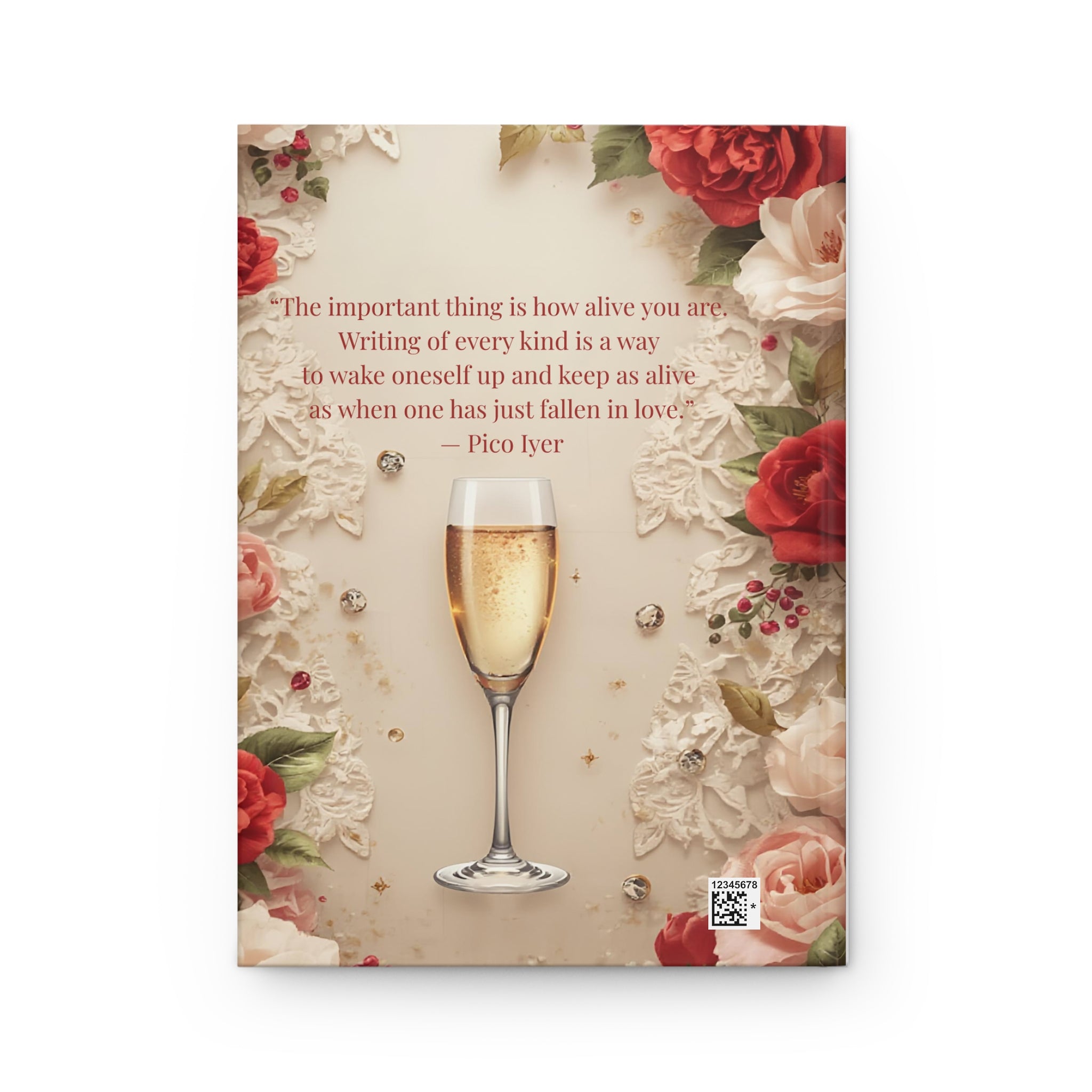 Champagne Floral Hardcover Journal
