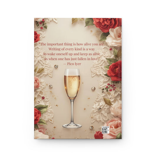 Champagne Floral Hardcover Journal