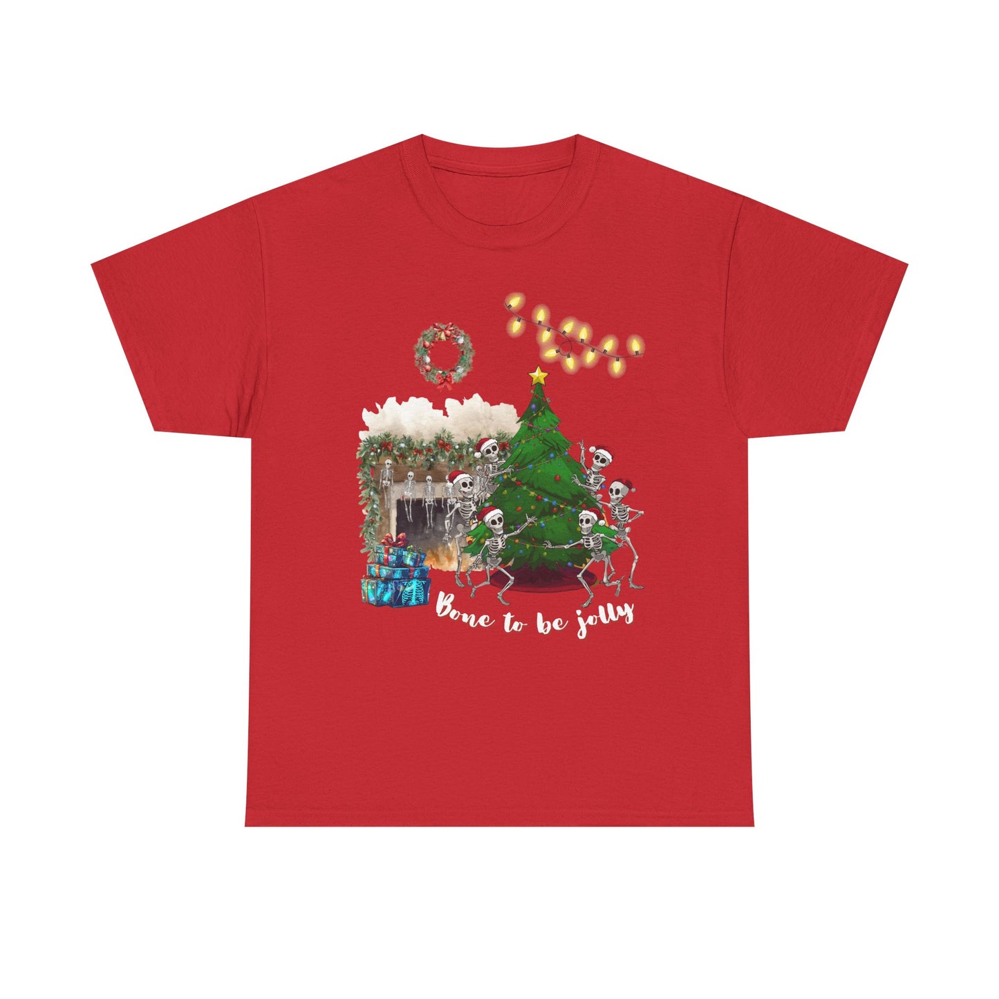 Christmas Radiology T-Shirt - Bone to be Jolly, Xray Skeletons