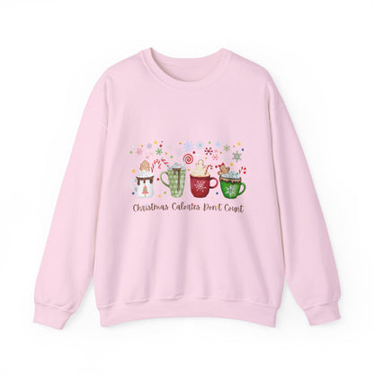 Christmas Calories Don’t Count Sweatshirt Cozy Holiday Crewneck