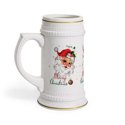 Festive Vintage-Style Santa Beer Stein Mug