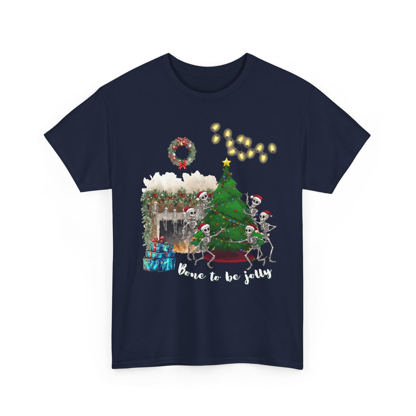 Christmas Radiology T-Shirt - Bone to be Jolly, Xray Skeletons