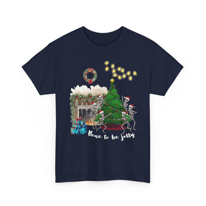 Christmas Radiology T-Shirt - Bone to be Jolly, Xray Skeletons