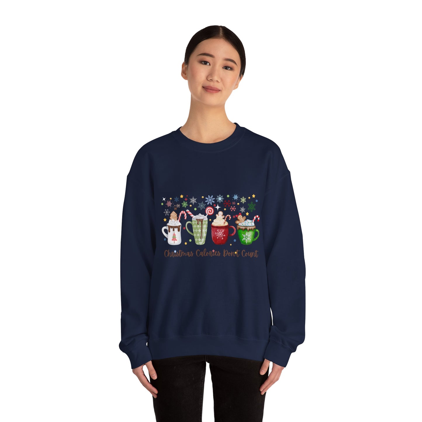 Christmas Calories Don’t Count Sweatshirt Cozy Holiday Crewneck