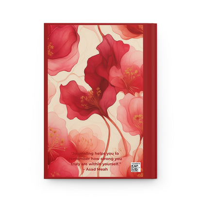 Floral Red Hardcover Journal
