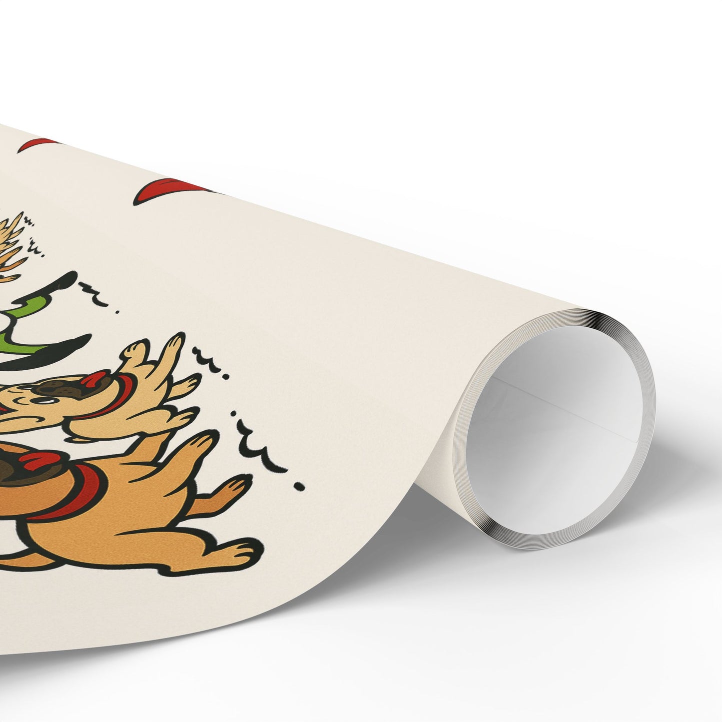 Exclusive Twin Bully Whimsical Holiday Wrapping Paper