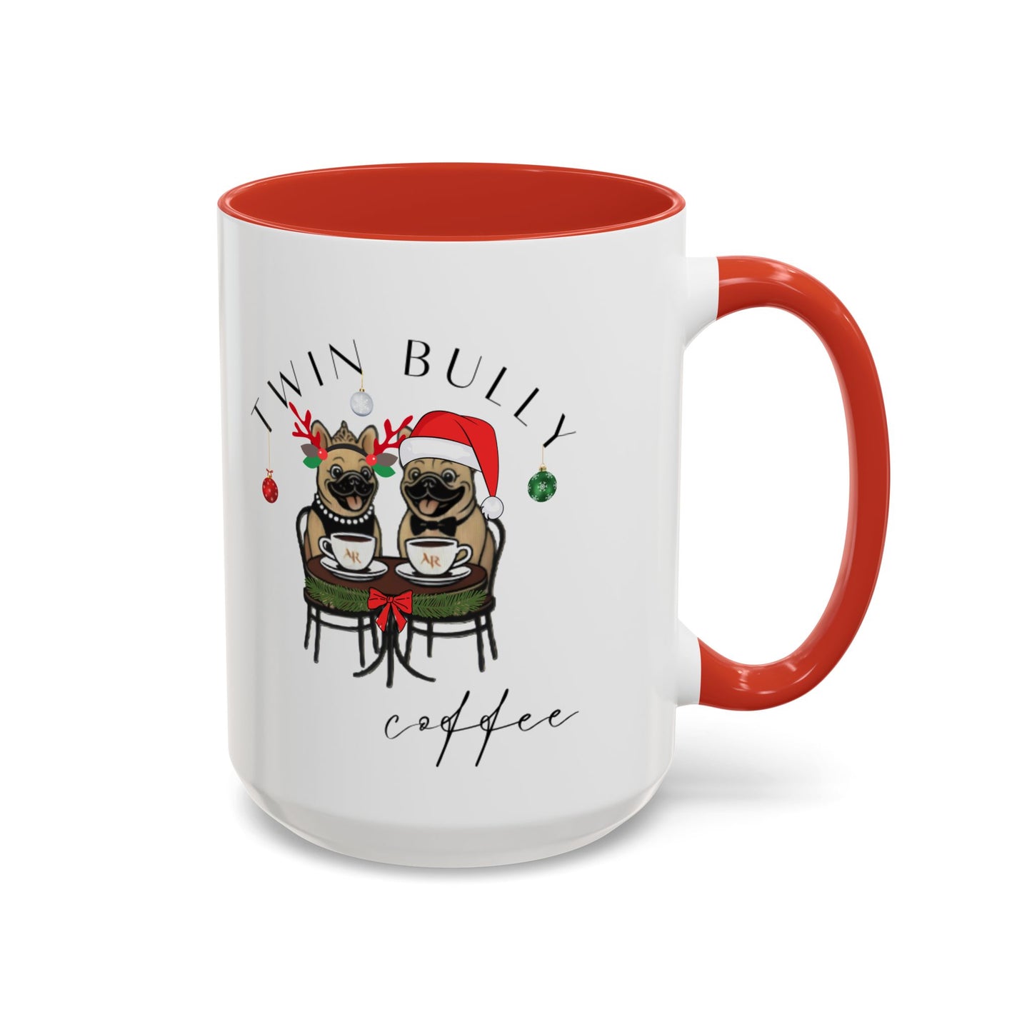 Twin Bully Coffee Festive Christmas Design Mug