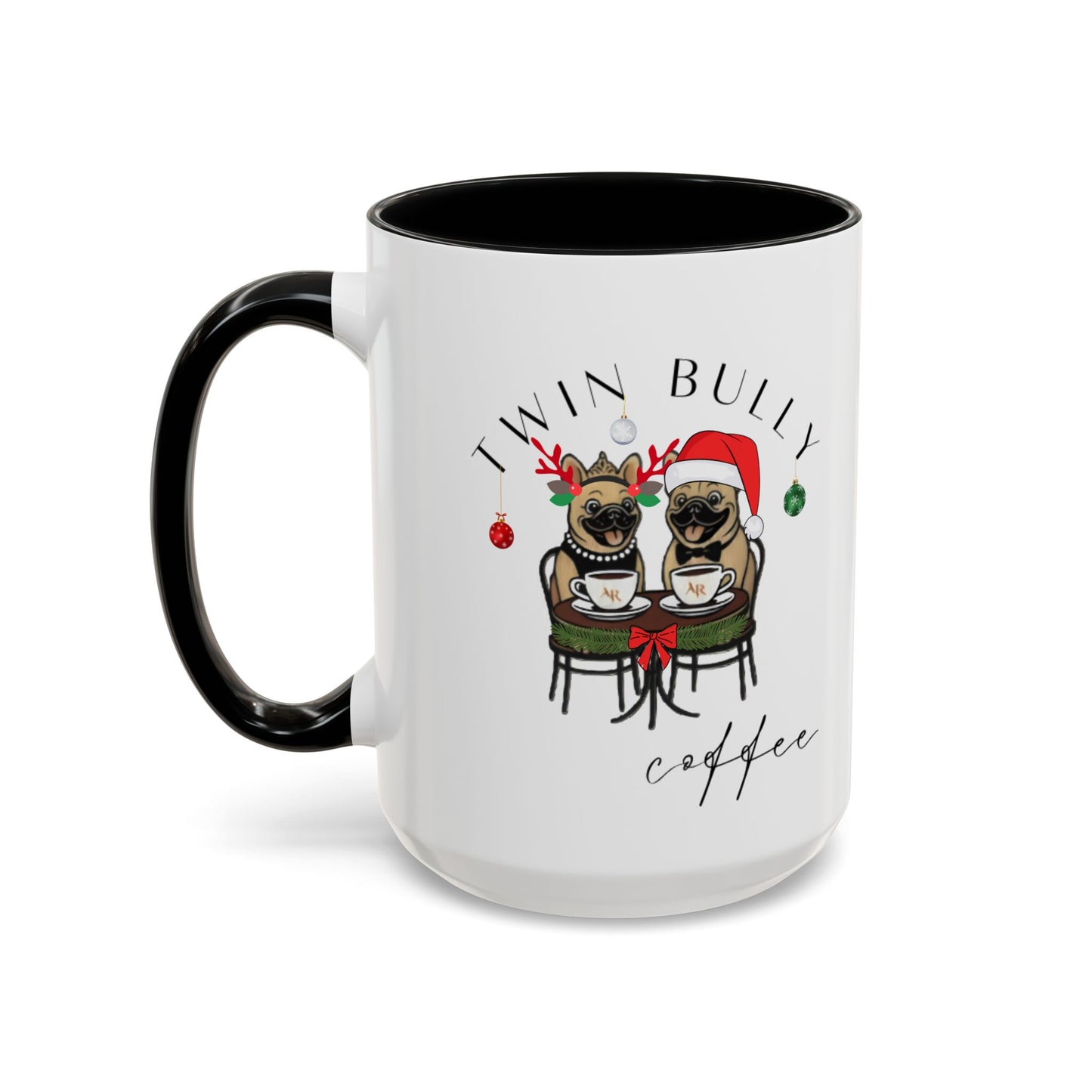 Twin Bully Coffee Festive Christmas Design Mug