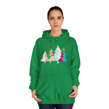 Colorful Holiday Trees Hoodie