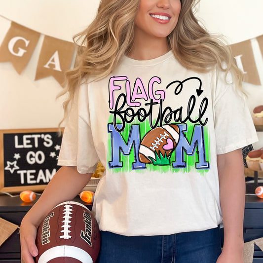 Flag Football Mom - Tee or Sweatshirt, multiple colors available
