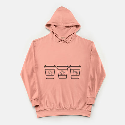 Coffee Cup Comfort Color Lightweight Hooded Sweatshirt