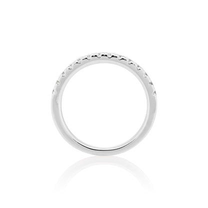 1.8mm Moissanite Half Eternity Ring in 925 Sterling Silver