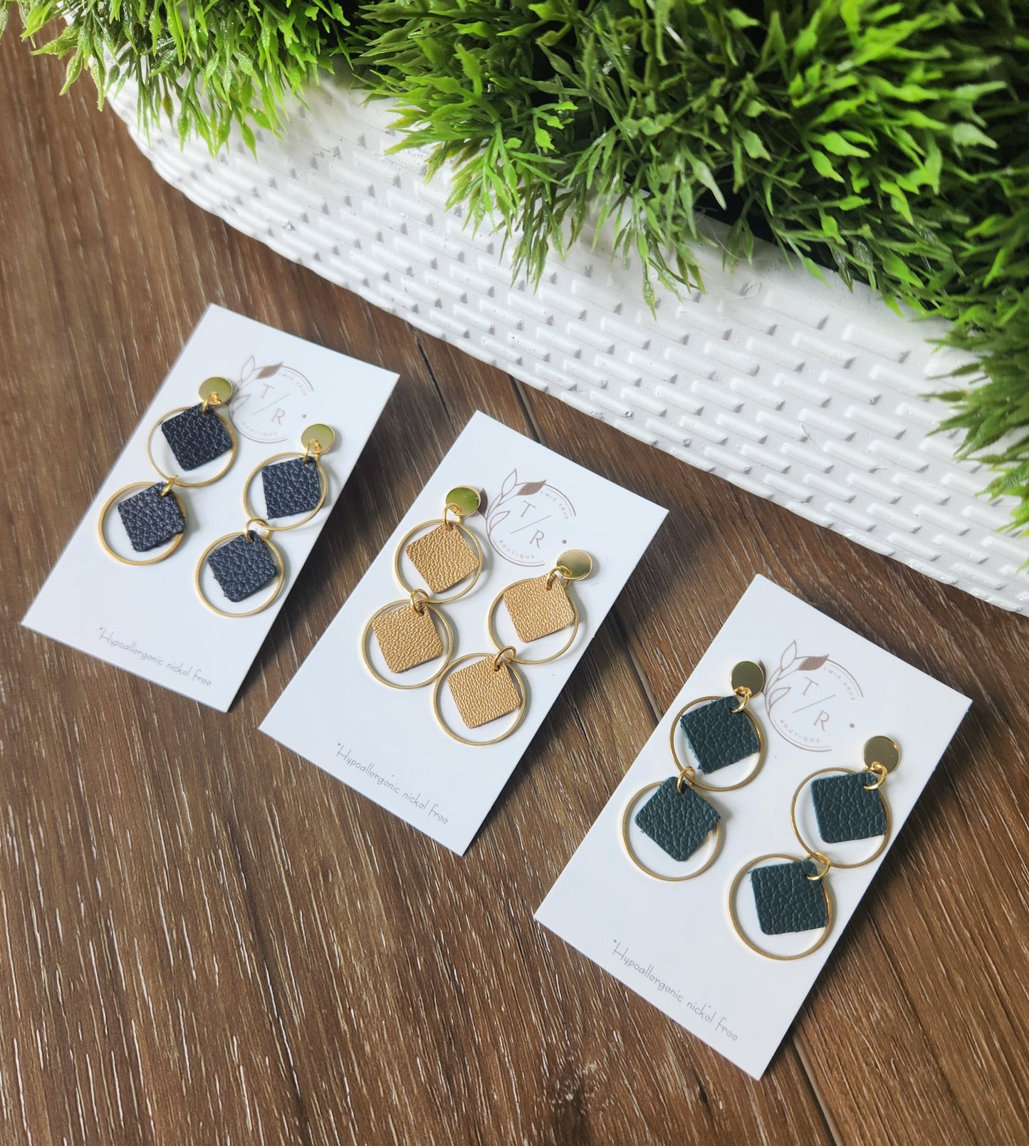 Olivia| Genuine leather dangles