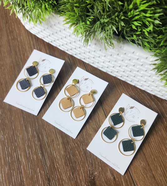 Olivia| Genuine leather dangles