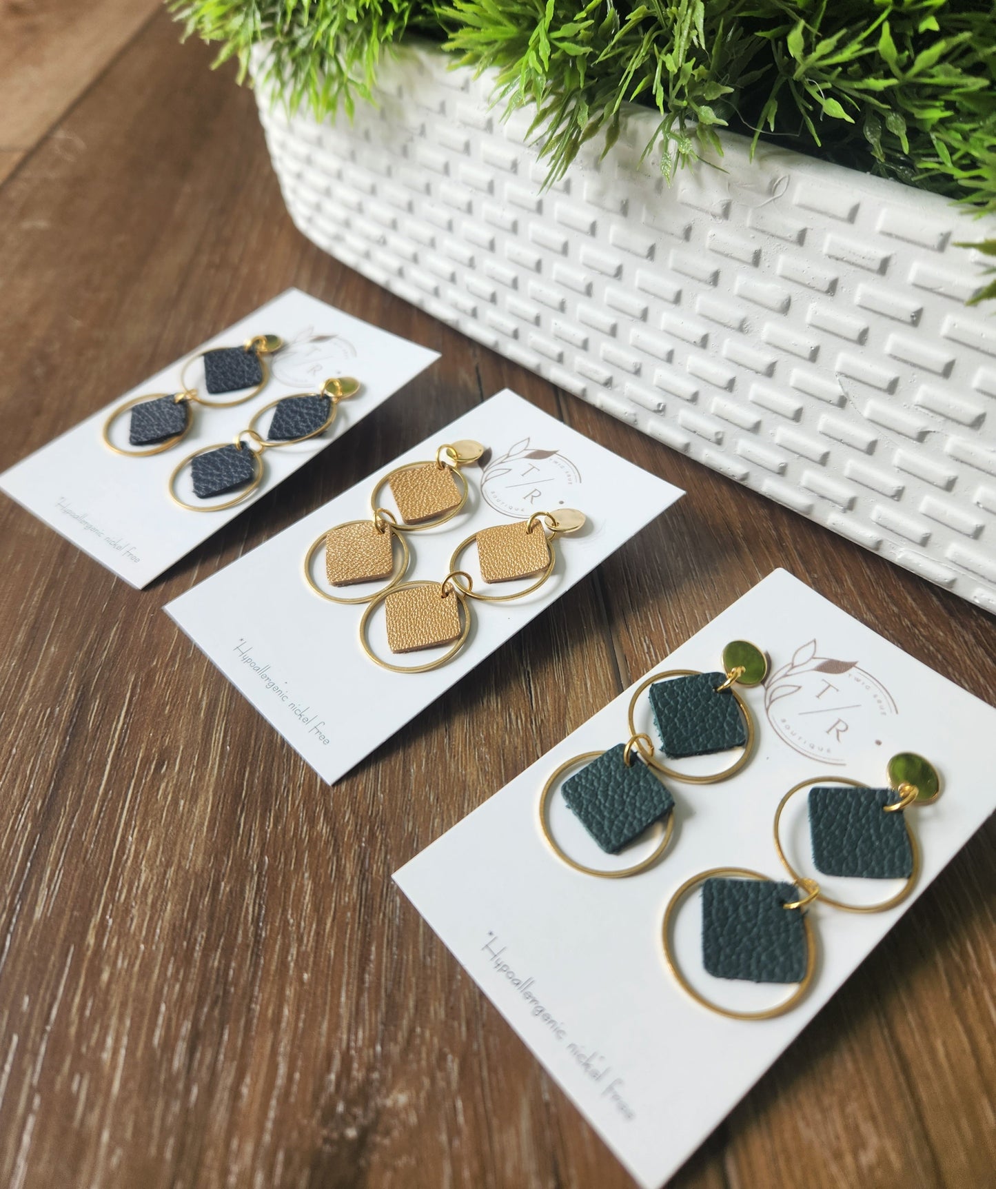 Olivia| Genuine leather dangles