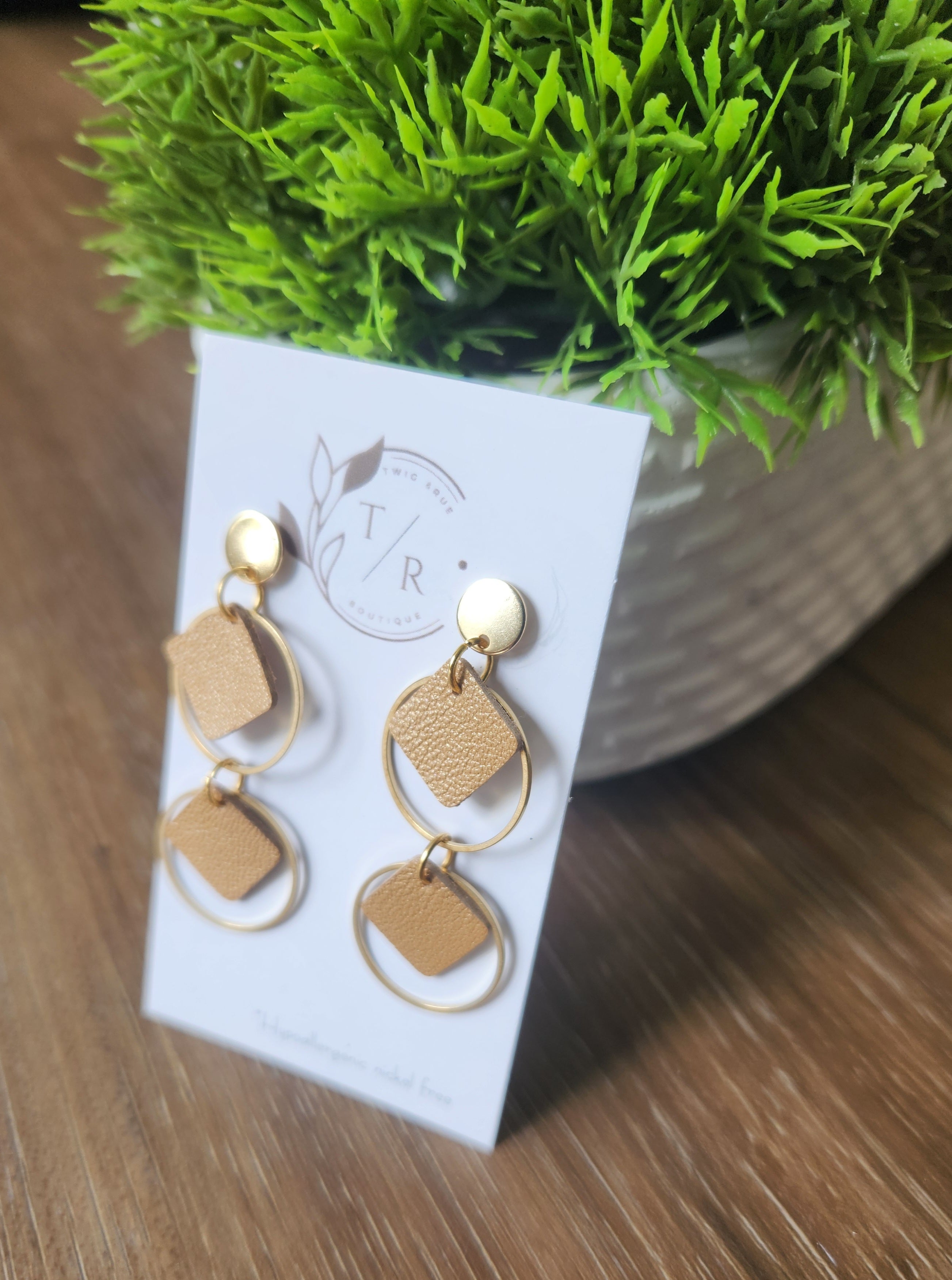 Olivia| Genuine leather dangles