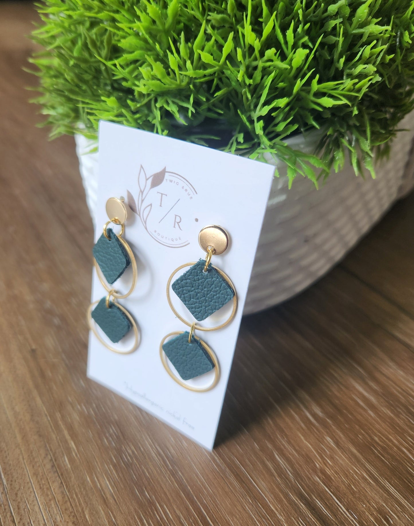 Olivia| Genuine leather dangles