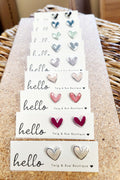 Heart Clay Stud Earrings