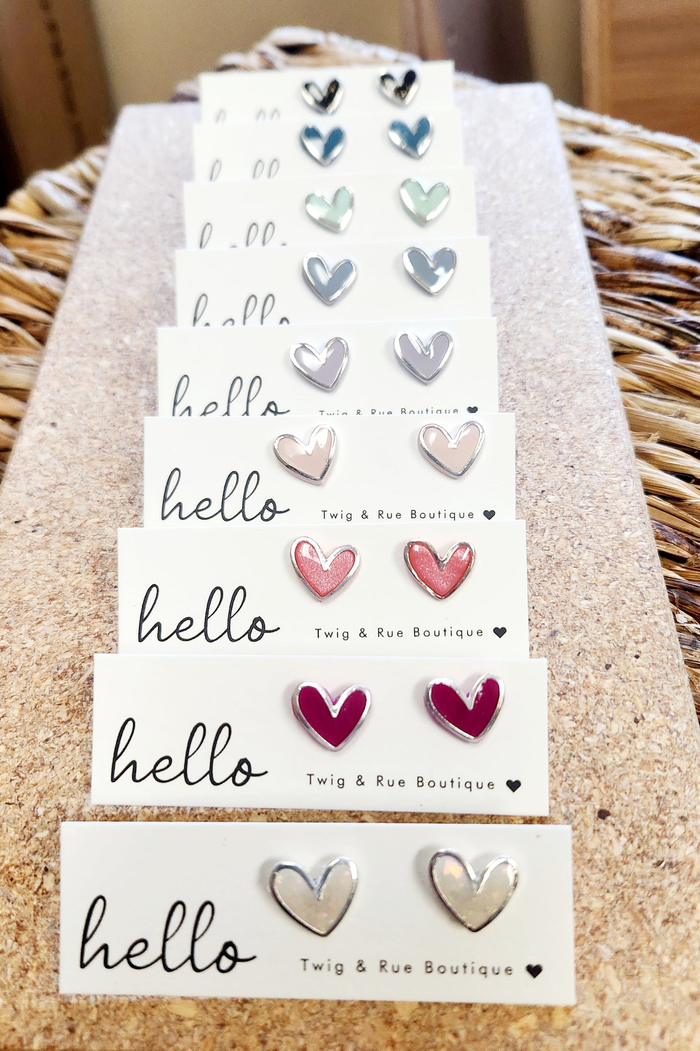 Heart Clay Stud Earrings