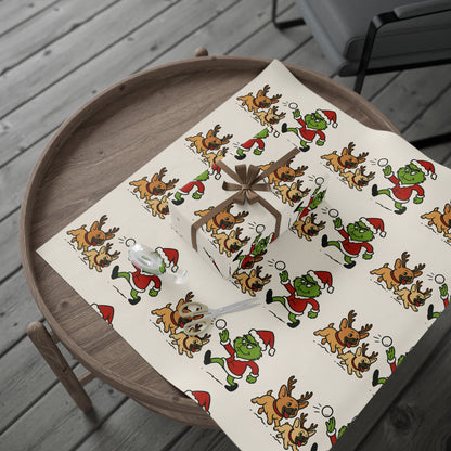 Exclusive Twin Bully Whimsical Holiday Wrapping Paper