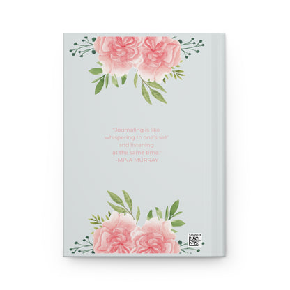 Floral Pink Roses Hardcover Journal