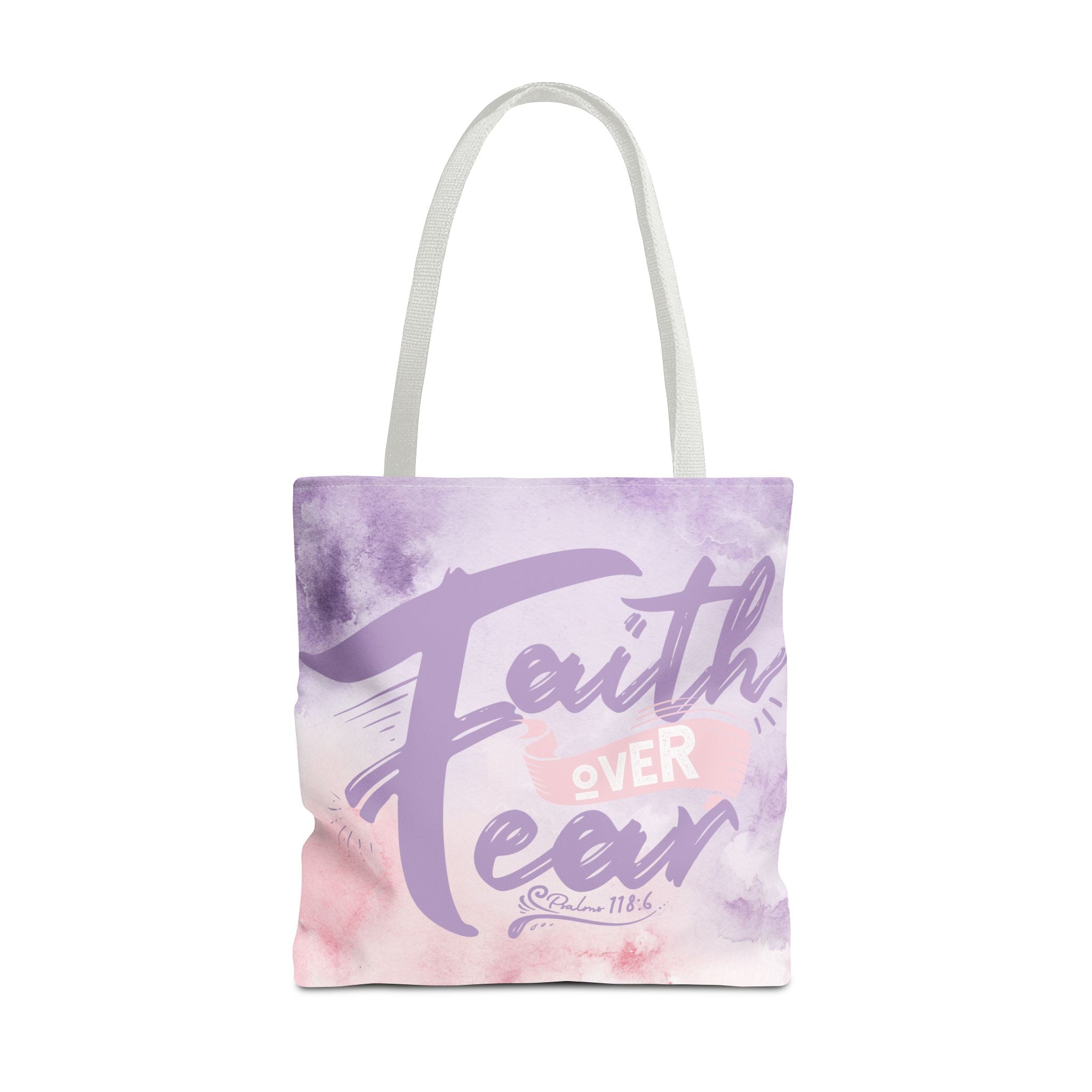 Inspirational Tote Bag - "Faith Over Fear"