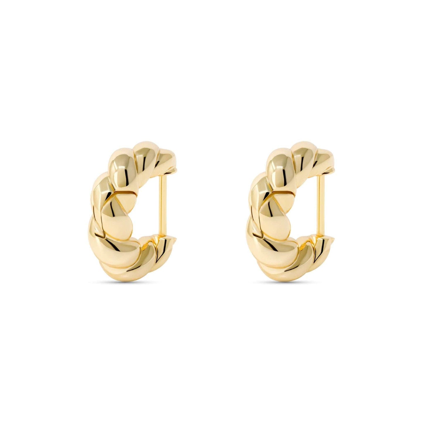 Twisted Croissant Hoop Earrings