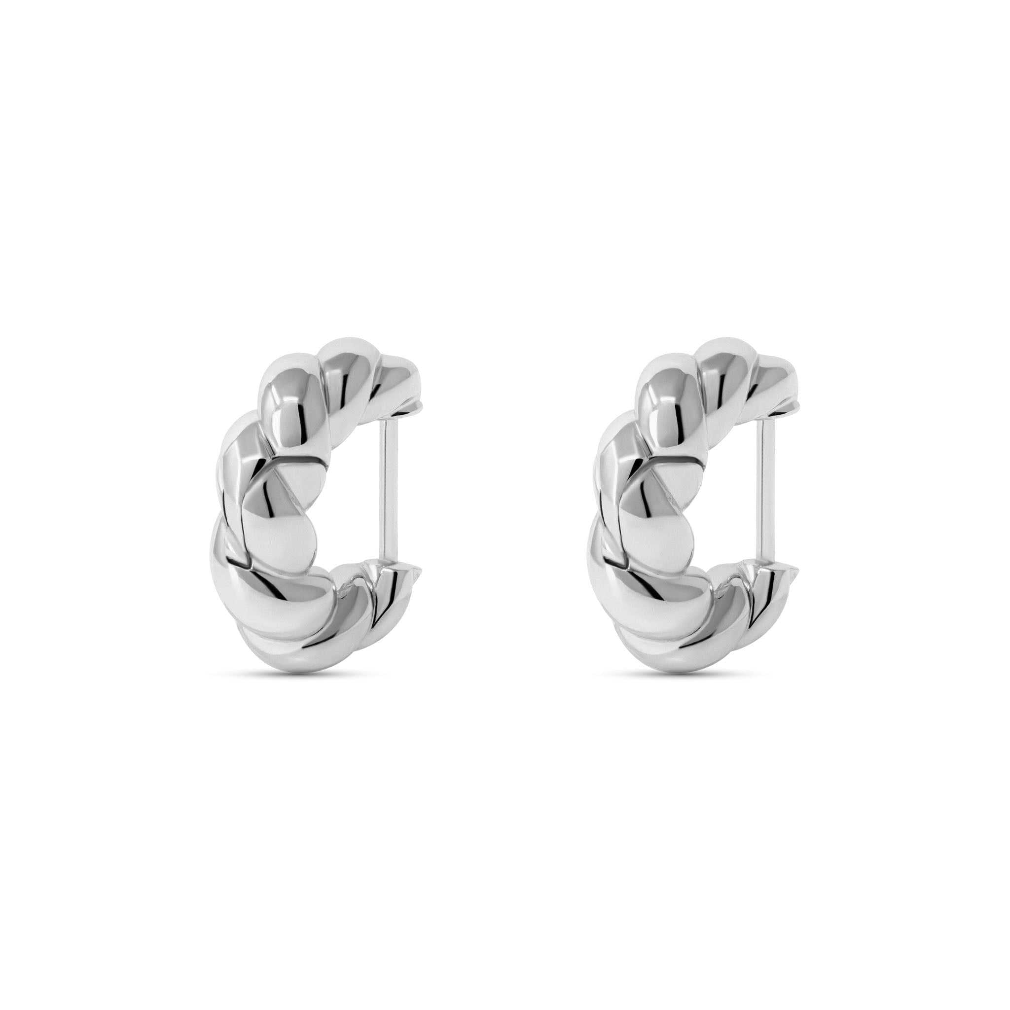 Twisted Croissant Hoop Earrings