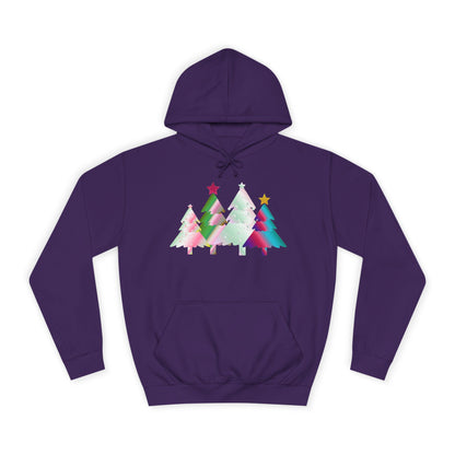 Colorful Holiday Trees Hoodie