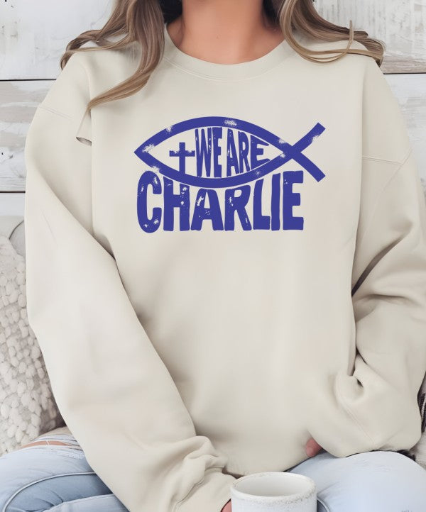 We Are Charlie Fish Sweatshirt Kirk Graphic