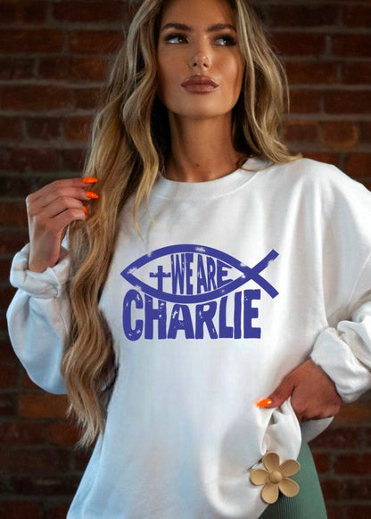 We Are Charlie Fish Sweatshirt Kirk Graphic