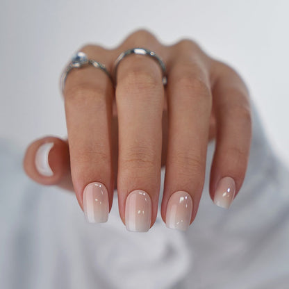 Vanilla Cream Square Nails - Press On Nails | Long Lasting & Reusable