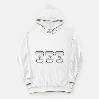 Coffee Cup Comfort Color Lightweight Hooded Sweatshirt