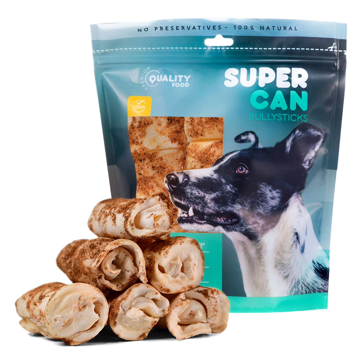 3"- 5" Liver Dusted Cheek Rolls 10 pcs bag