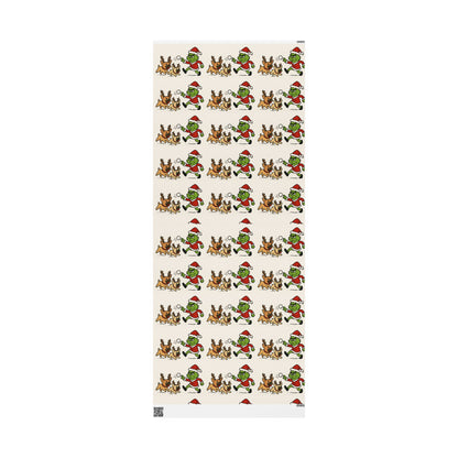 Exclusive Twin Bully Whimsical Holiday Wrapping Paper
