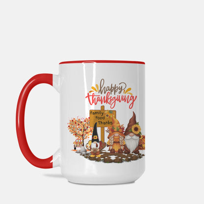 Thanksgiving Mug Deluxe 15oz. (Red + White)