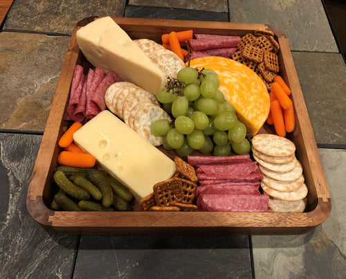 Acacia Wood Square Serving Tray