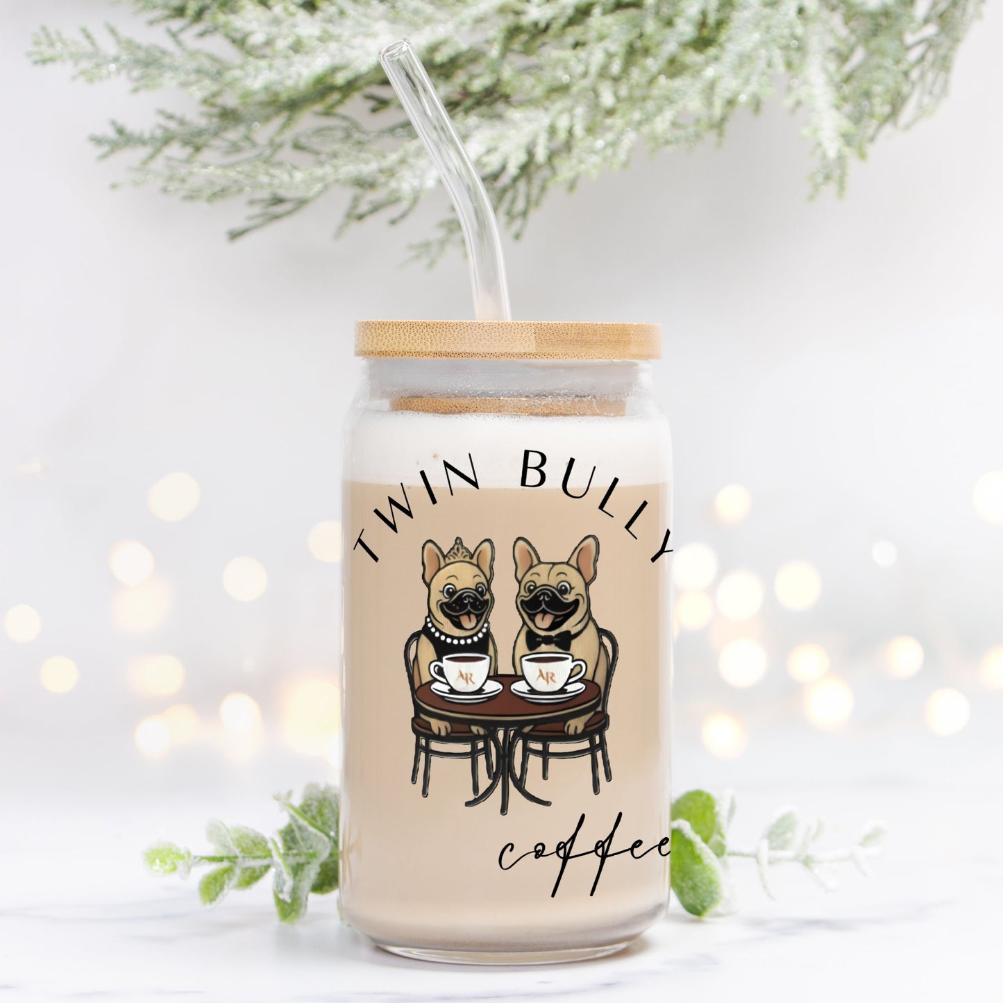 Twin Bully Glass Tumbler -16oz