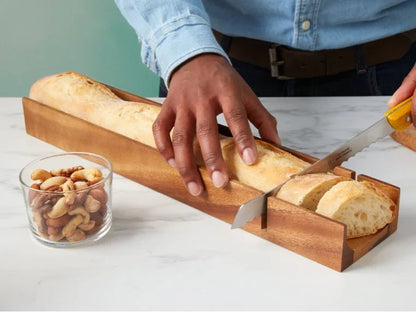 Acacia Wood French Bread Carving Tray