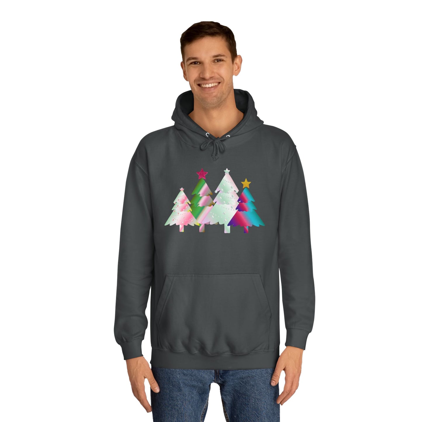 Colorful Holiday Trees Hoodie