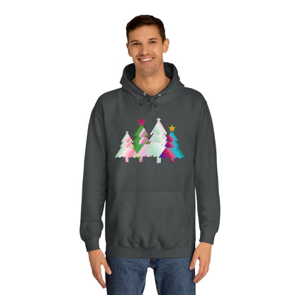Colorful Holiday Trees Hoodie