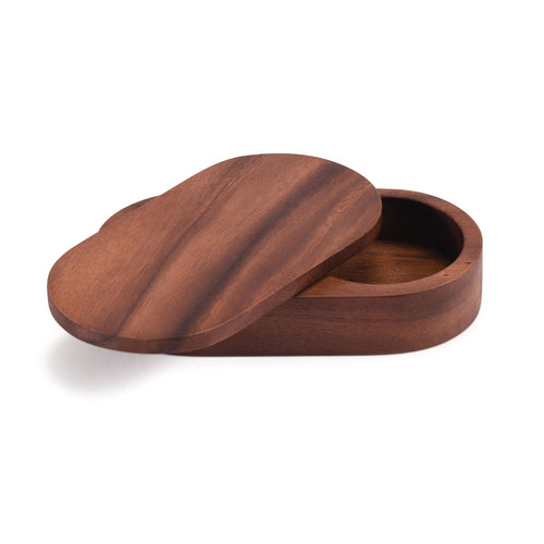 Acacia Salt & Pepper Pinch Pot with Rotating Cover