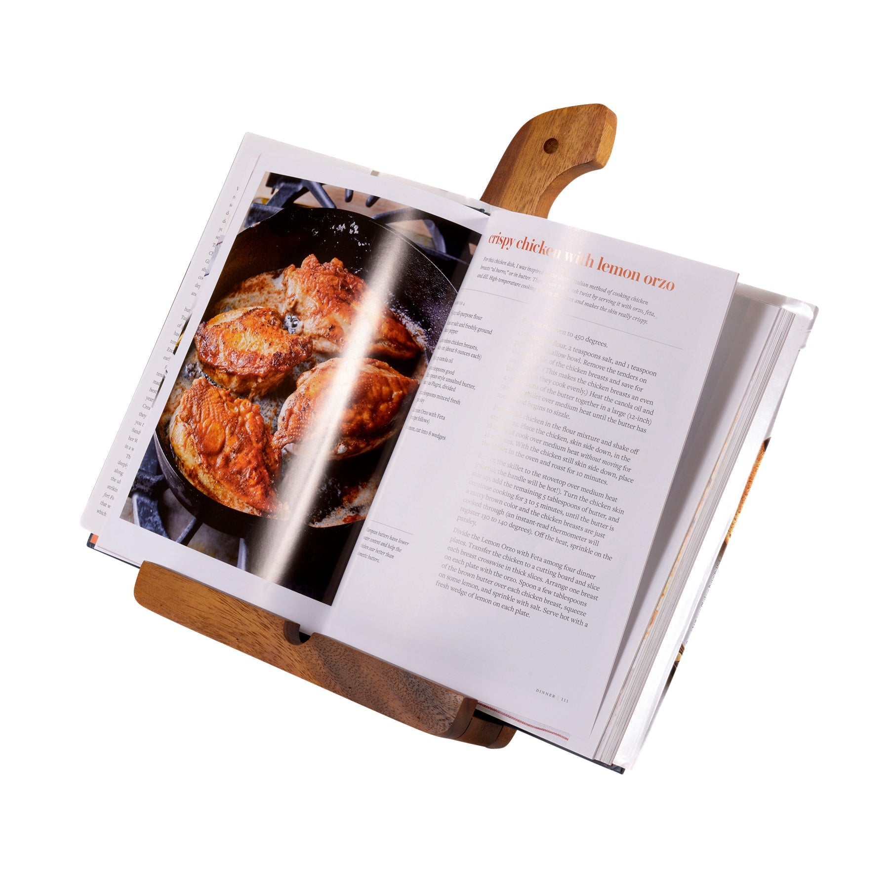Acacia Wood Cookbook and Tablet Holder