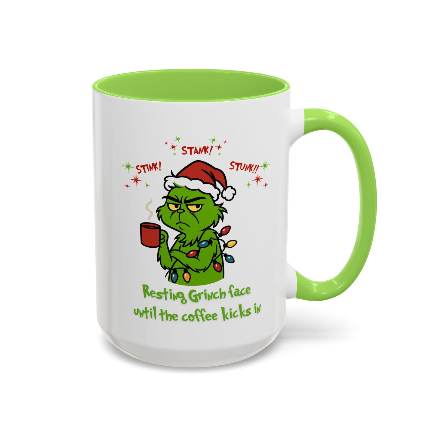 Colorful Grinchy Holiday Mug