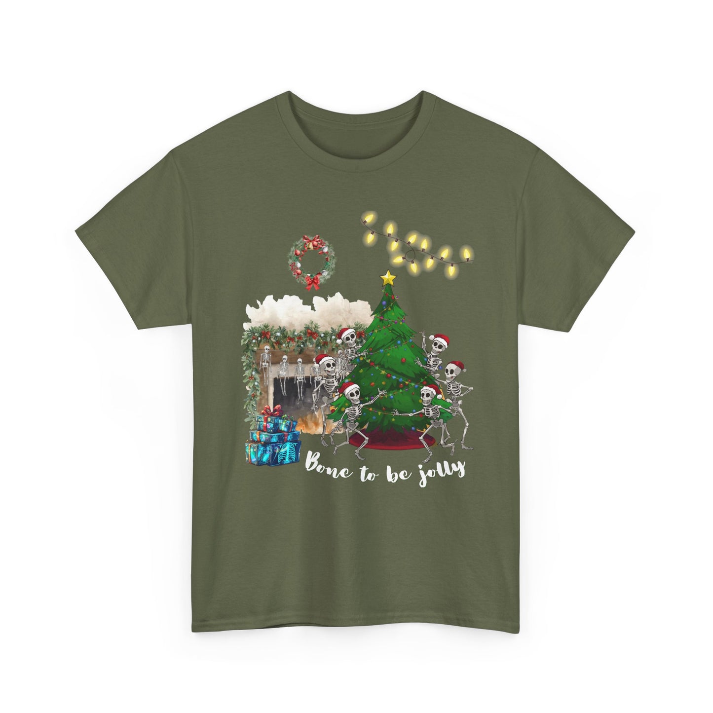 Christmas Radiology T-Shirt - Bone to be Jolly, Xray Skeletons