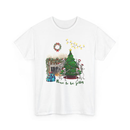Christmas Radiology T-Shirt - Bone to be Jolly, Xray Skeletons