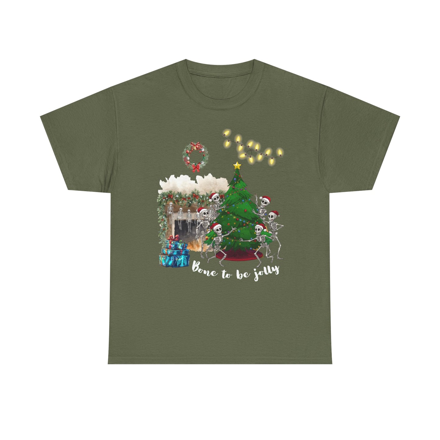 Christmas Radiology T-Shirt - Bone to be Jolly, Xray Skeletons