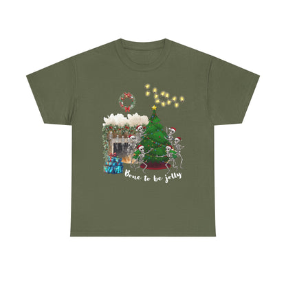 Christmas Radiology T-Shirt - Bone to be Jolly, Xray Skeletons