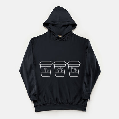 Coffee Cup Comfort Color Lightweight Hooded Sweatshirt