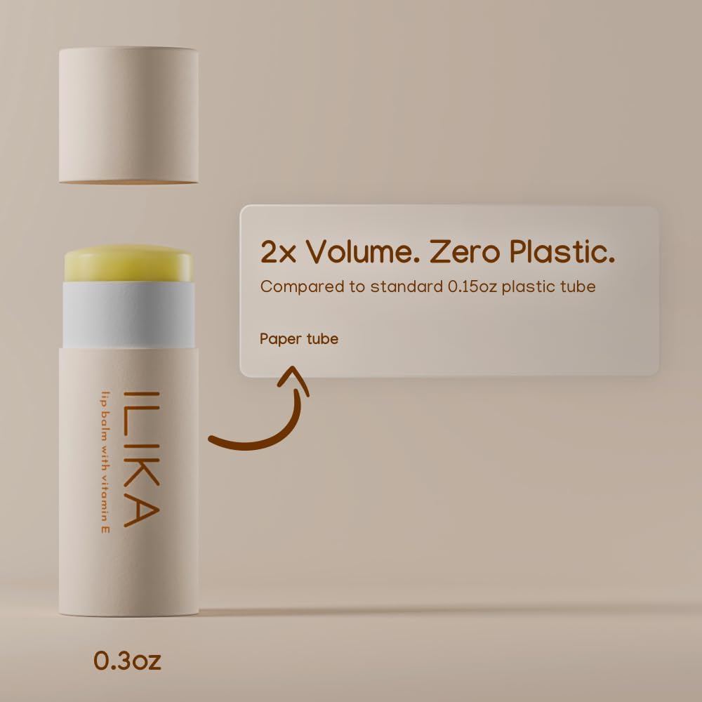 ILIKA 2 Pack Organic Lip Balm- Vanilla & Peppermint